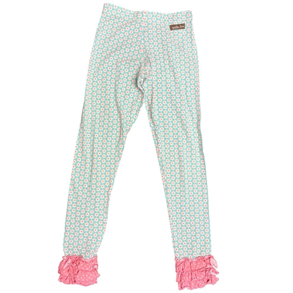 Matilda Jane Adventure Begins Pedal Faster Leggings Girls Size 10 Ruffles
